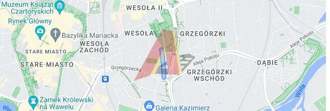 Działka budowlana Kraków Śródmieście, Grzegórzki, Rondo Kotlarskie
