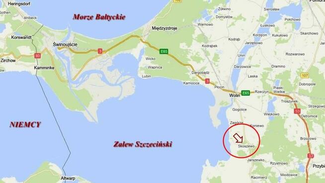 Działka siedliskowa Skoszewo gm. Wolin