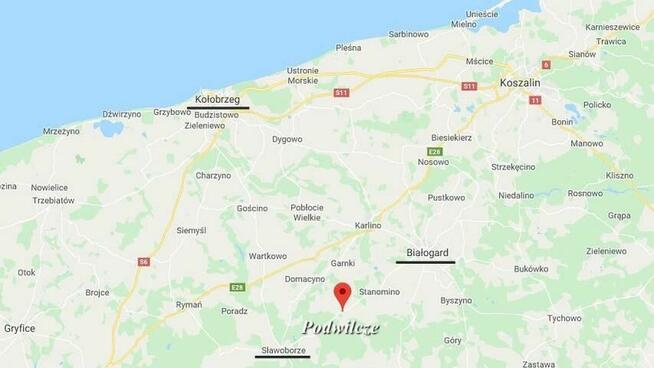 Działka Podwilcze gm. Białogard