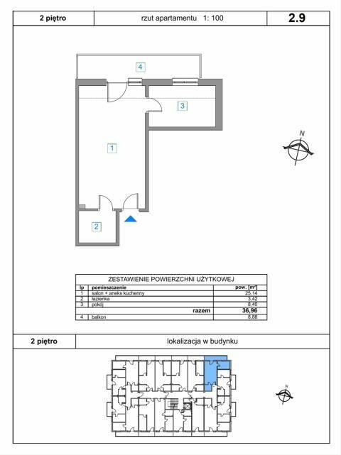 Mieszkanie Sarbinowo gm. Mielno, Południowa