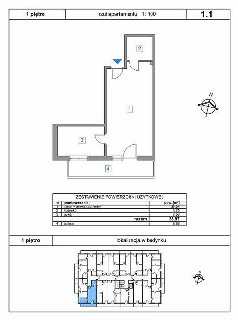 Mieszkanie Sarbinowo gm. Mielno, Południowa