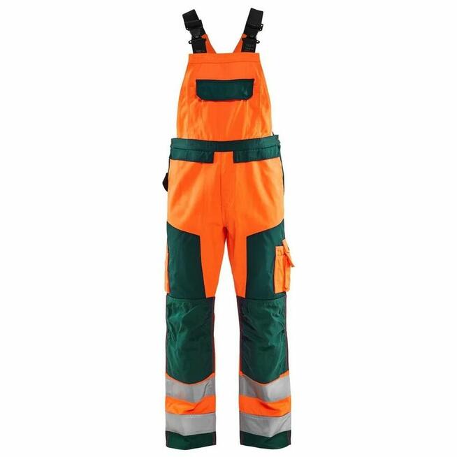 Spodnie robocze ogrodniczki odblaskowe Blaklader pas 88cm C4