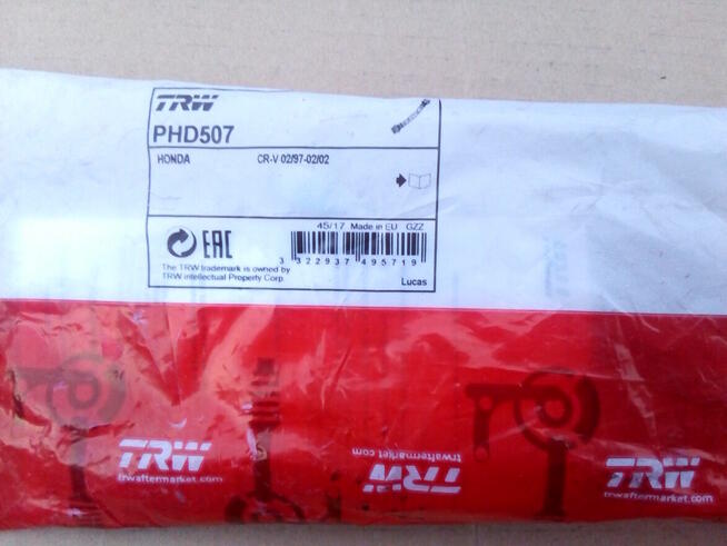 Przewód hamulcowy elastyczny przód prawy Honda CR-V I TRW