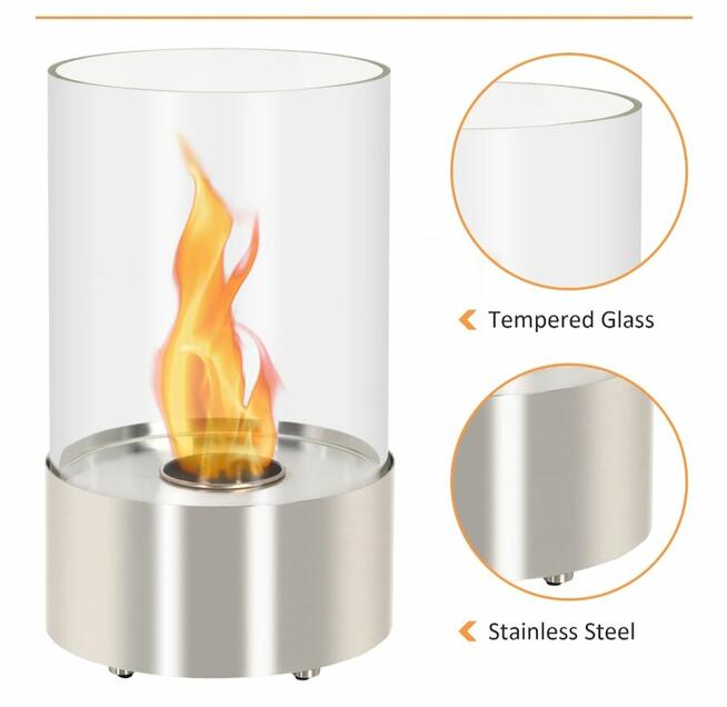 biokominek na etanol ze stali nierdzewnej