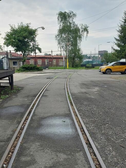 Bohumin Czechy Hale biura parking plac z bocznicą