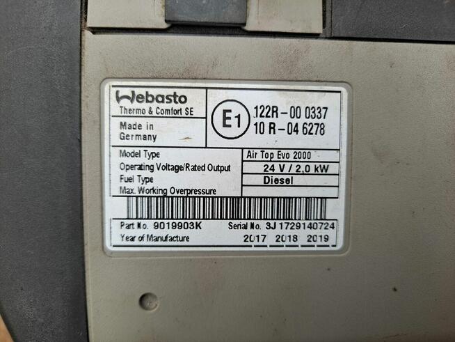 84178403 P05 WEBASTO AIR TOP EVO 2000 VOLVO FH ogrzewanie