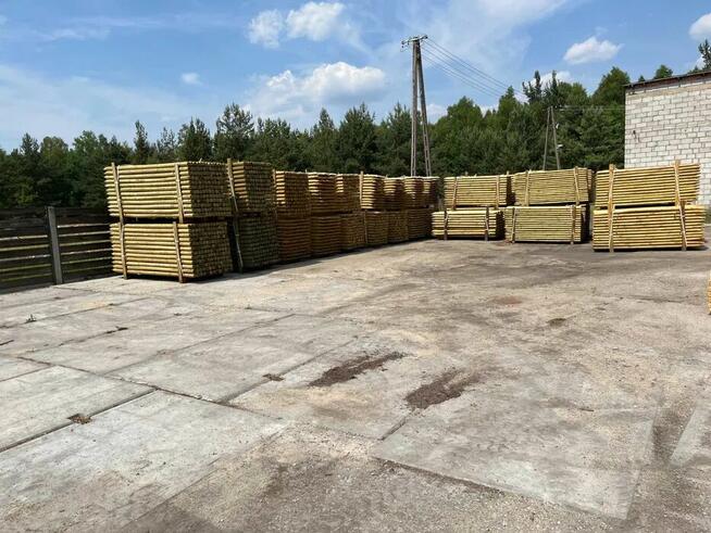 Paliki Palisada sosnowa Kołki Tyczki Poprzeczki Rygle Słupki