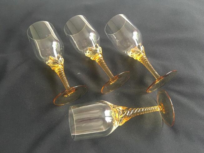 Lampki szklane żółte stopki