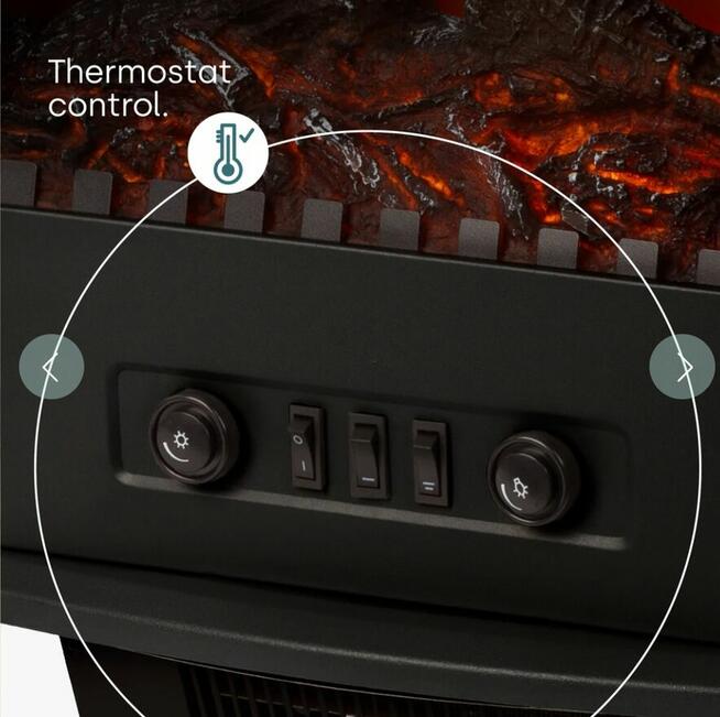 Kominek Elektryczny Victoria - Czarny