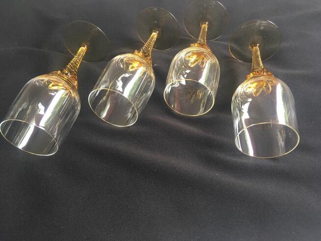 Lampki szklane żółte stopki