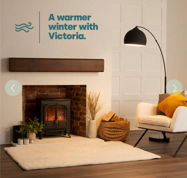 Kominek Elektryczny Victoria - Czarny