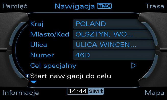 Audi POLSKIE MENU Lektor Nawigacja 3G A4 A5 A6 A8 Q5 Mapy