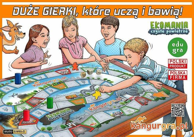 wielka EKO GRA planszowa - EKOMANIA czyste powietrze A1 A0