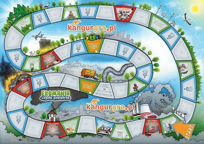 wielka EKO GRA planszowa - EKOMANIA czyste powietrze A1 A0