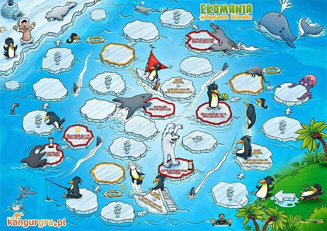 duża EKO GRA planszowa stolikowa EKOMANIA ocieplenie klimatu
