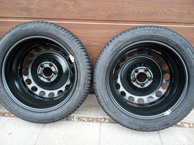 Felgi stalowe Vw 5x100 z oponami 195/50/16
