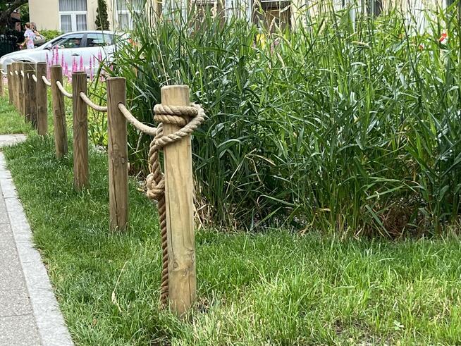 Paliki impregnowane Palisada Kołki Tyczki Poprzeczki Słupki