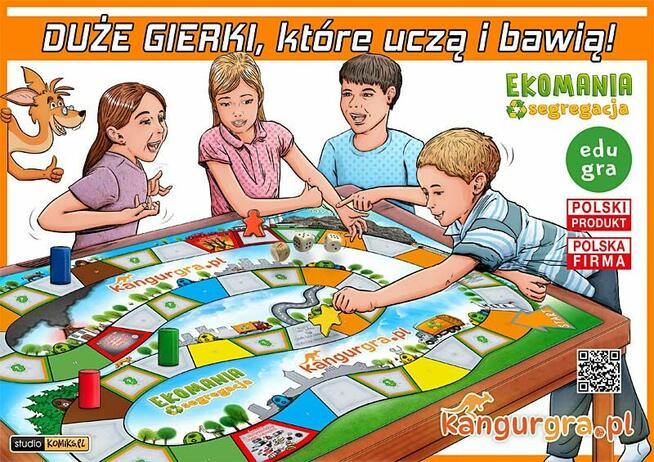 wielka EKO GRA planszowa - EKOMANIA segregacja dla dzieci A1