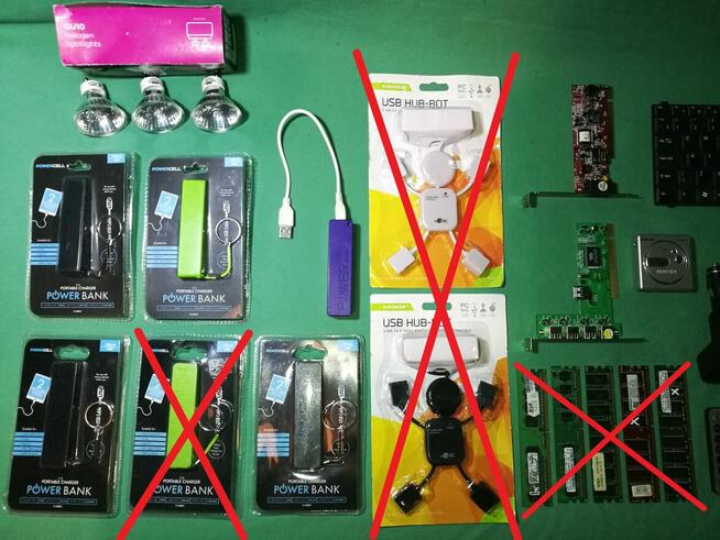 Różna elektronika nowa i używana Powerbanki, Solary, Lampki