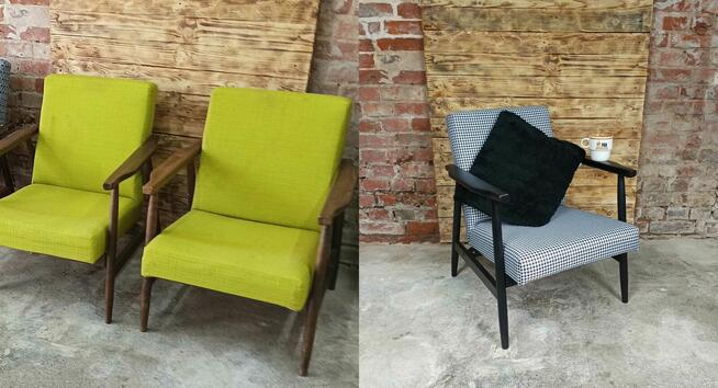 Fotel klubowy - B 7727 - PRL - LOFT - VINTAGE - RUSTYKALNY