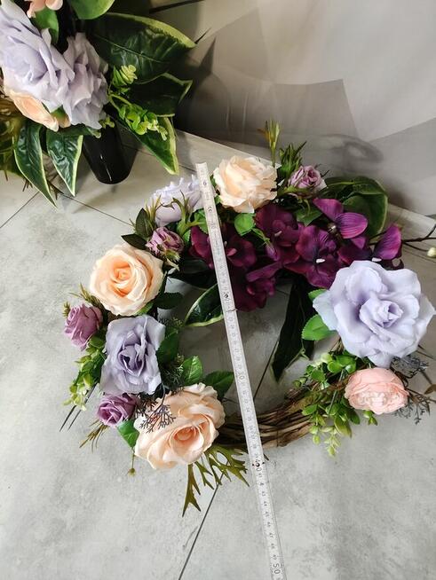 Kompozycja nagrobna fioletowa