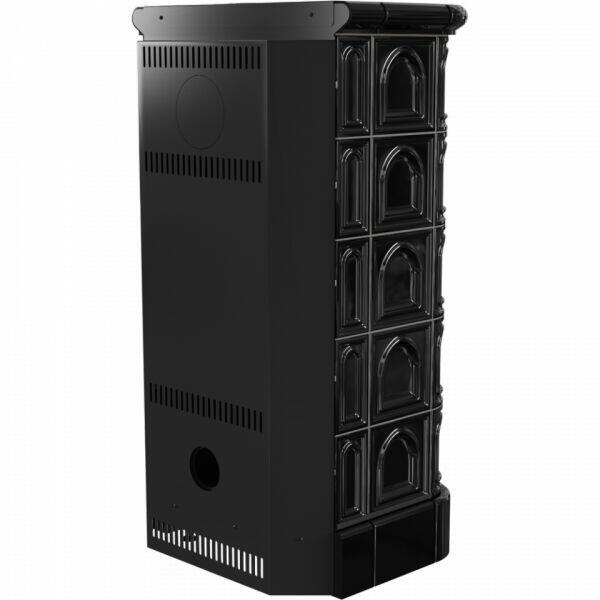 Kominek powietrzny stalowy KRATKI BLANKA 8 kW Ø 160 czarny k