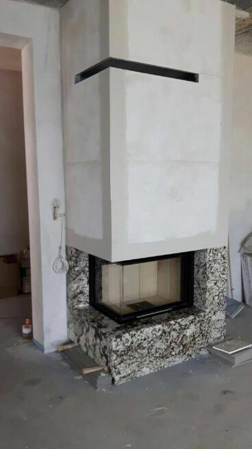 Kominek narożny z montażem