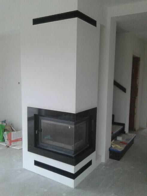 Kominek narożny z montażem