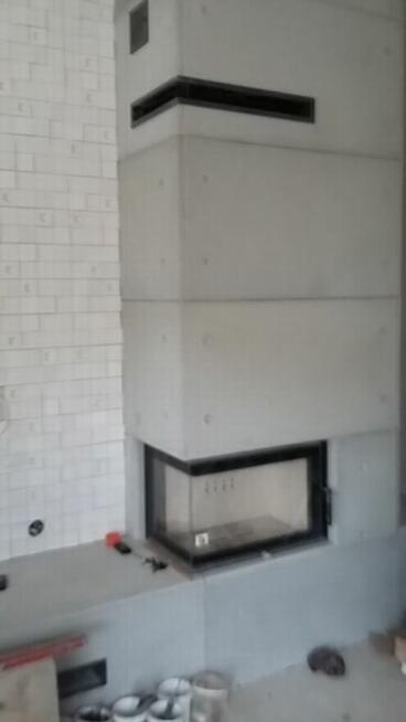 Kominek narożny z montażem