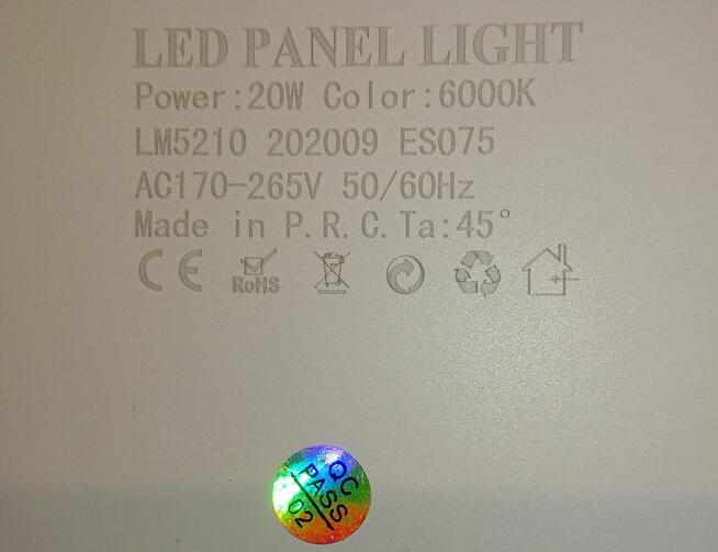 Lampa LED podtynkowa wpuszczana sufit podwieszany śr. 22 cm