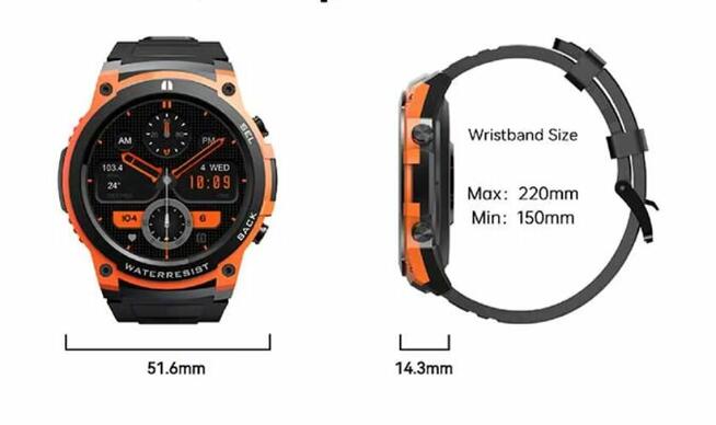 SMARTWATCH DM55 inteligentny zegarek 1.43 wyświetlacz AMOLED