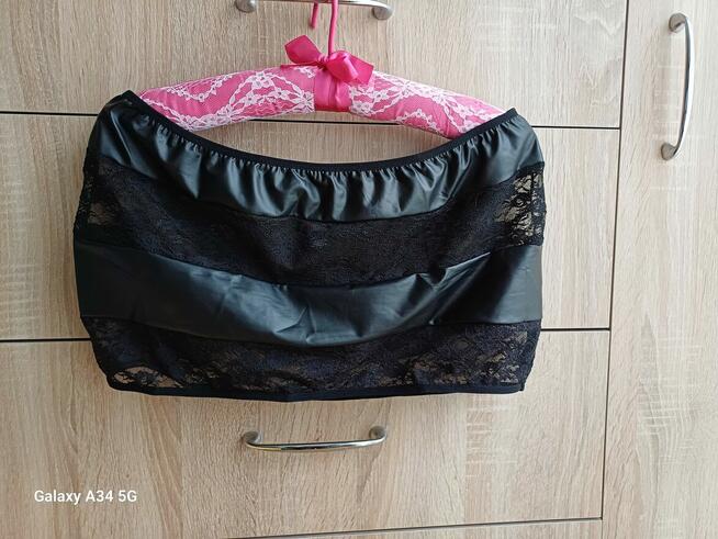 Lateksowo-koronkowa mini, XL