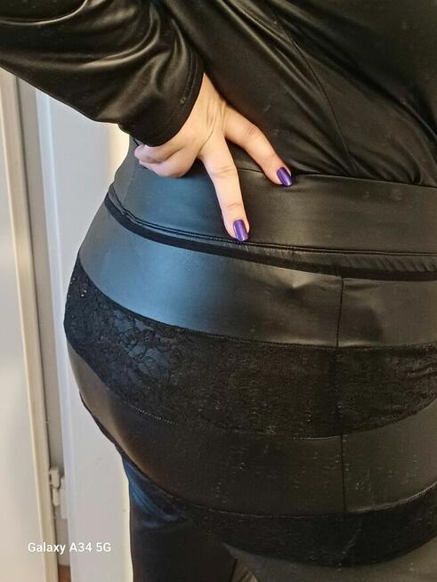 Lateksowo-koronkowa mini, XL