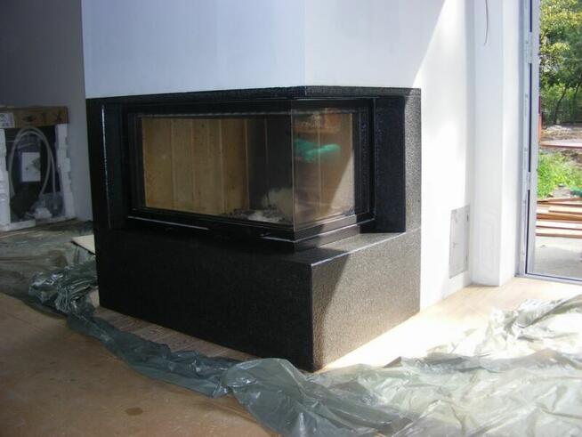 Kominek narożny z montażem