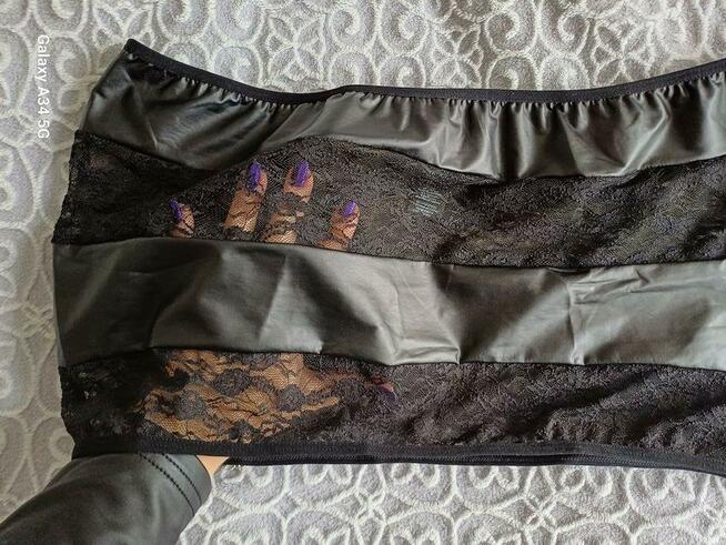 Lateksowo-koronkowa mini, XL