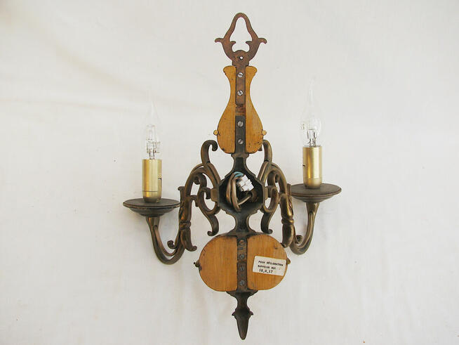 ~* Kinkiet 2 ramienny mosiądz * ~