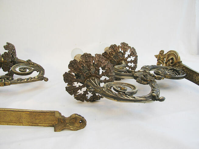 ~* 2 kinkiety podwójne * mosiądz * Antyk * ~