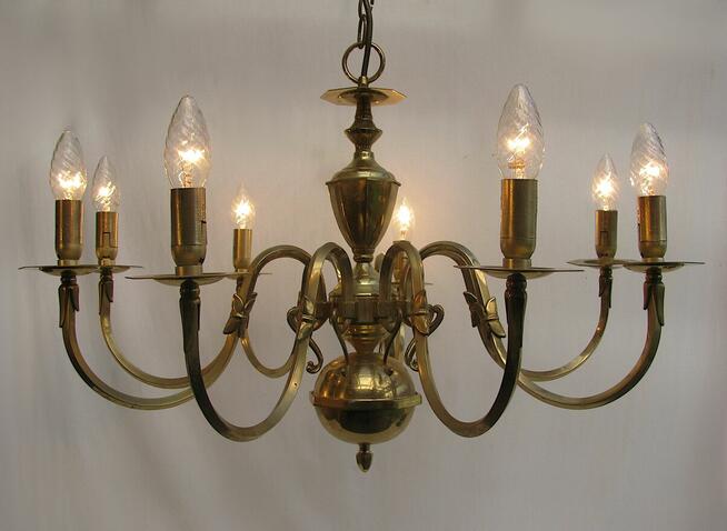 ~* Żyrandol Lampa Pająk* Mosiądz *~