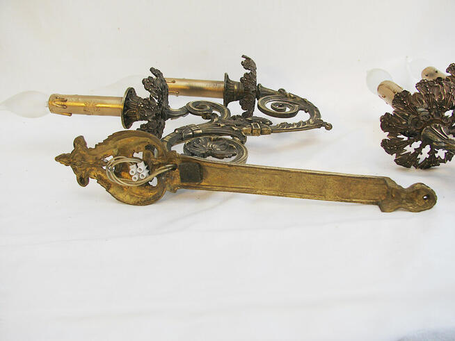 ~* 2 kinkiety podwójne * mosiądz * Antyk * ~