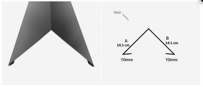 Okucie dekarskie - pas nad rynnowy - od ręki