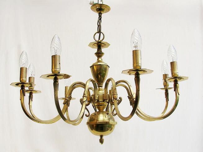 ~* Żyrandol Lampa Pająk* Mosiądz *~