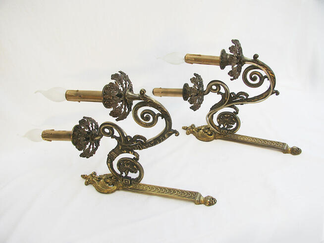 ~* 2 kinkiety podwójne * mosiądz * Antyk * ~