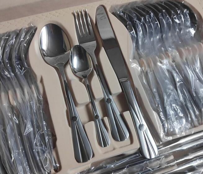 Sztućce 72el w kasecie drewnianej Kitchen King satyna