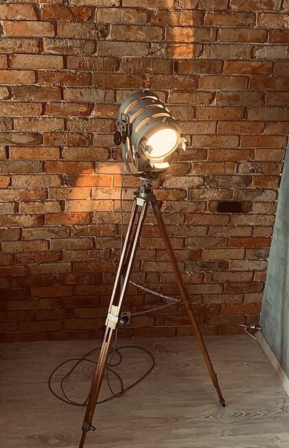 Lampa teatralna podłogowa LOFT VINTAGE 1964r PRL