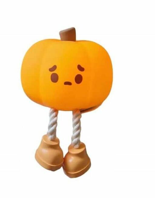 Lampka nocna dla dzieci, świecąca dynia, USB miękki silikon