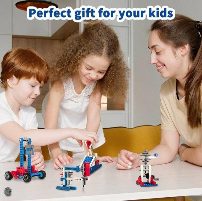 Klocki konstrukcyjne duży zestaw do budowania maszyn