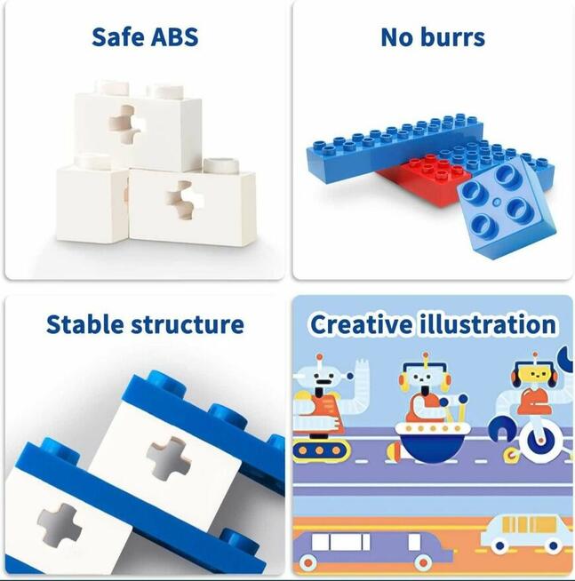Klocki konstrukcyjne duży zestaw do budowania maszyn