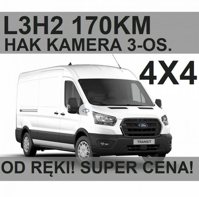 Ford Transit 4x4 L3H2 170KM Hak Kamera  Super Cena ! Dostępny od ręki ! 1994 zł