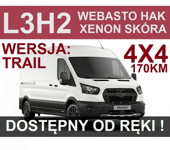 Ford Transit 4x4 L3H2 170KM Hak Trail  Super Cena ! Dostępny od ręki ! 2076 zł