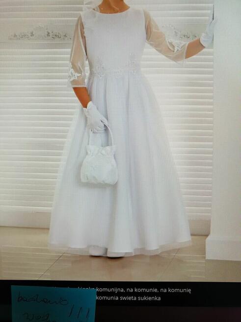 Sprzedam sukienkę na Pierwszą Komunię Św., ubierana tylko 5